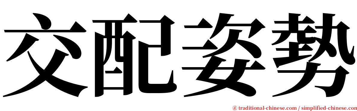 交配姿勢 serif font
