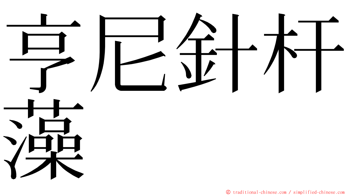 亨尼針杆藻 ming font