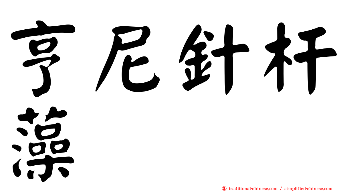 亨尼針杆藻