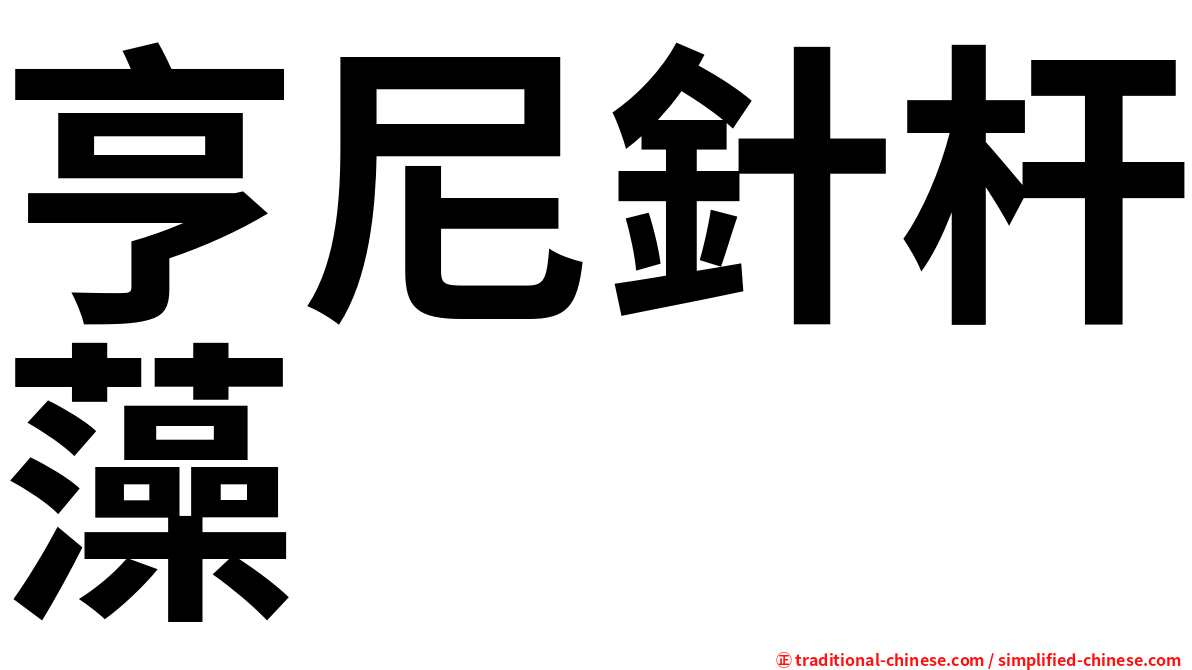 亨尼針杆藻