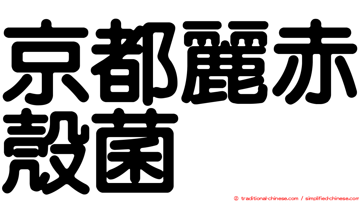 京都麗赤殼菌