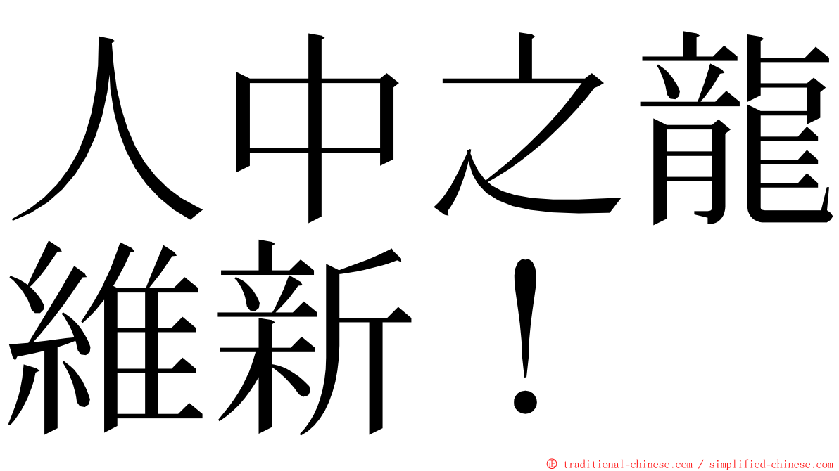 人中之龍維新！ ming font