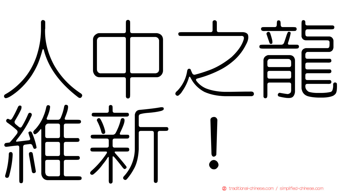 人中之龍維新！
