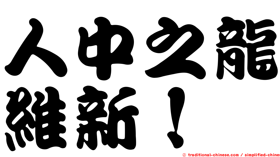 人中之龍維新！