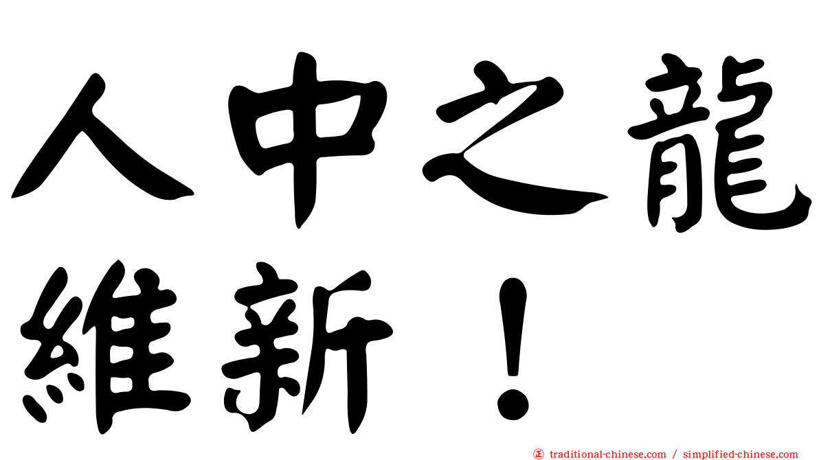 人中之龍維新！