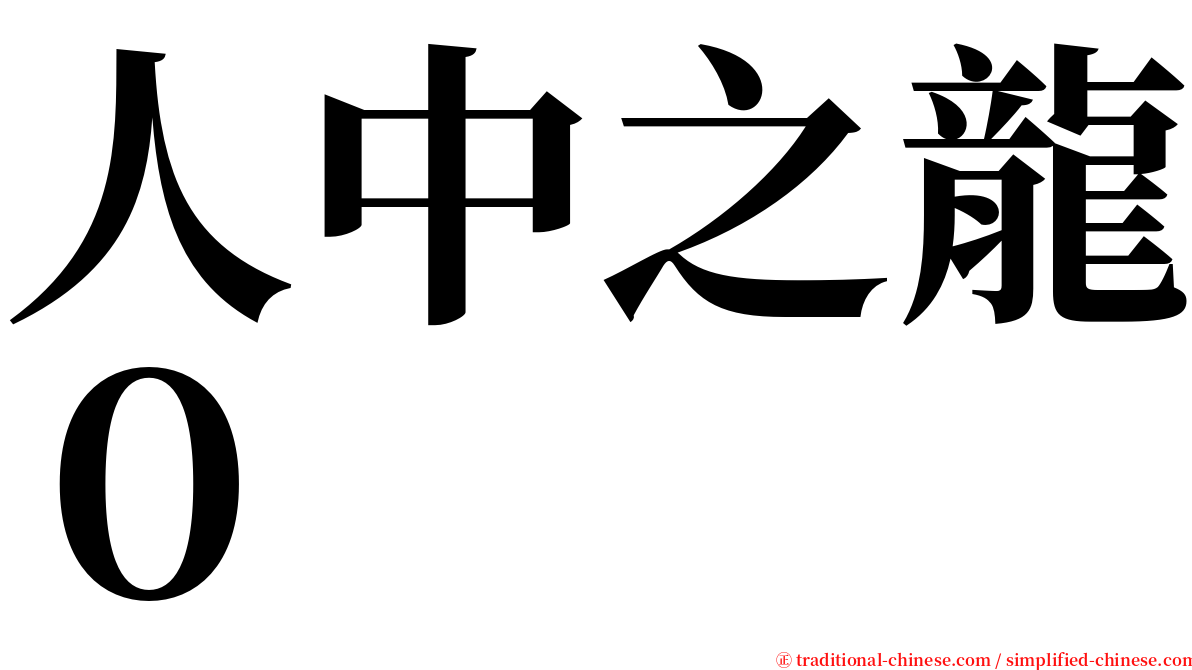 人中之龍０ serif font