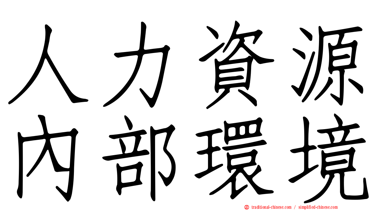 人力資源內部環境