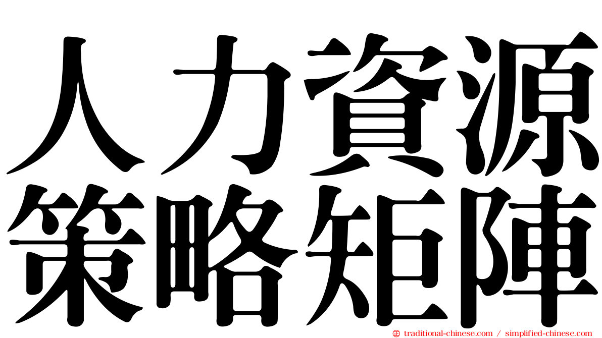人力資源策略矩陣