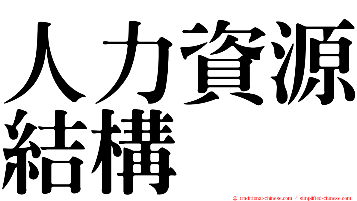 人力資源結構