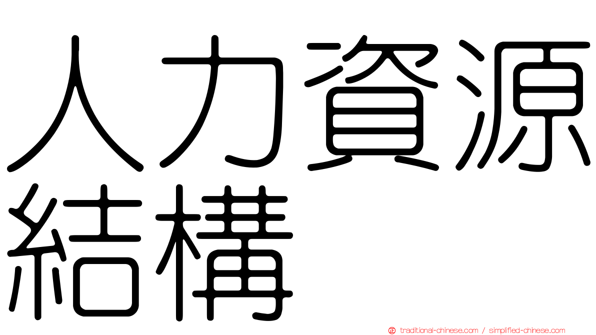 人力資源結構