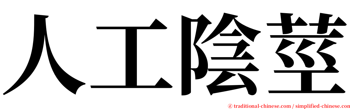 人工陰莖 serif font