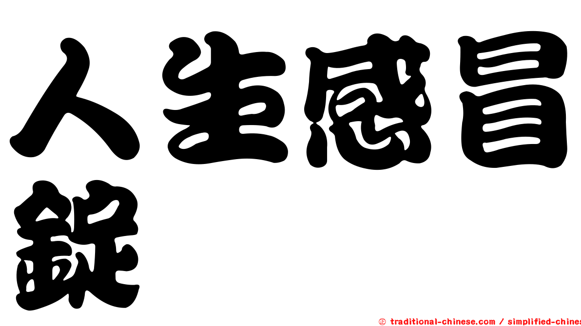 人生感冒錠