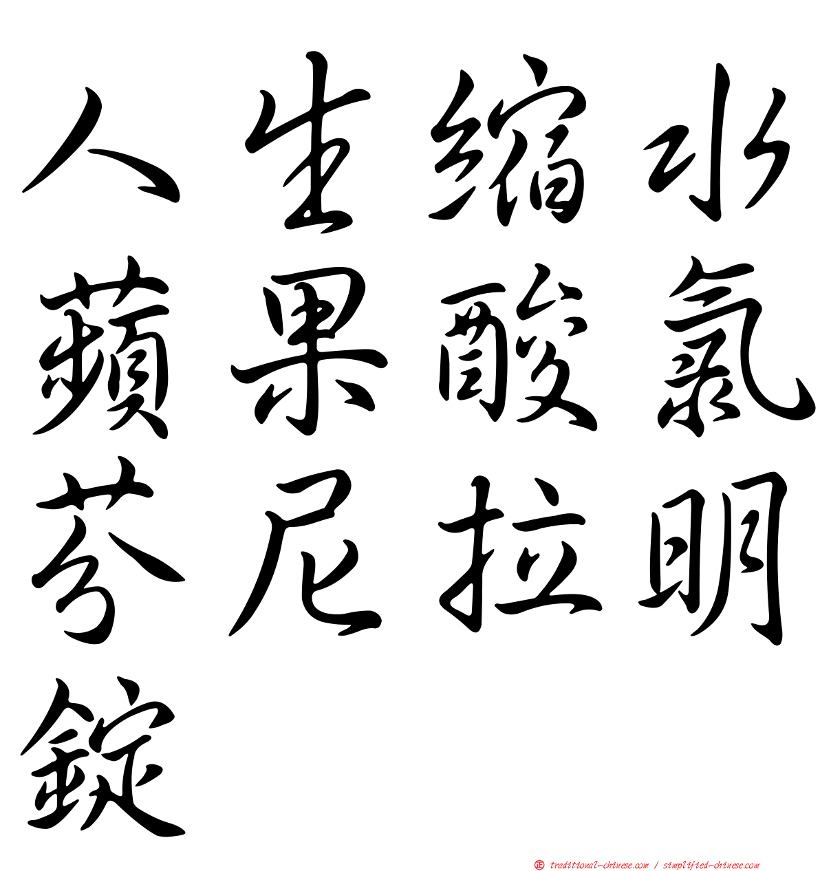 人生縮水蘋果酸氯芬尼拉明錠