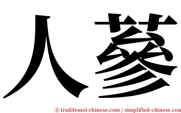 人蔘 serif font
