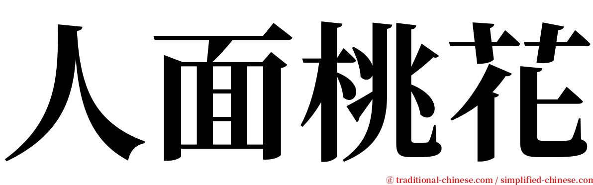 人面桃花 serif font
