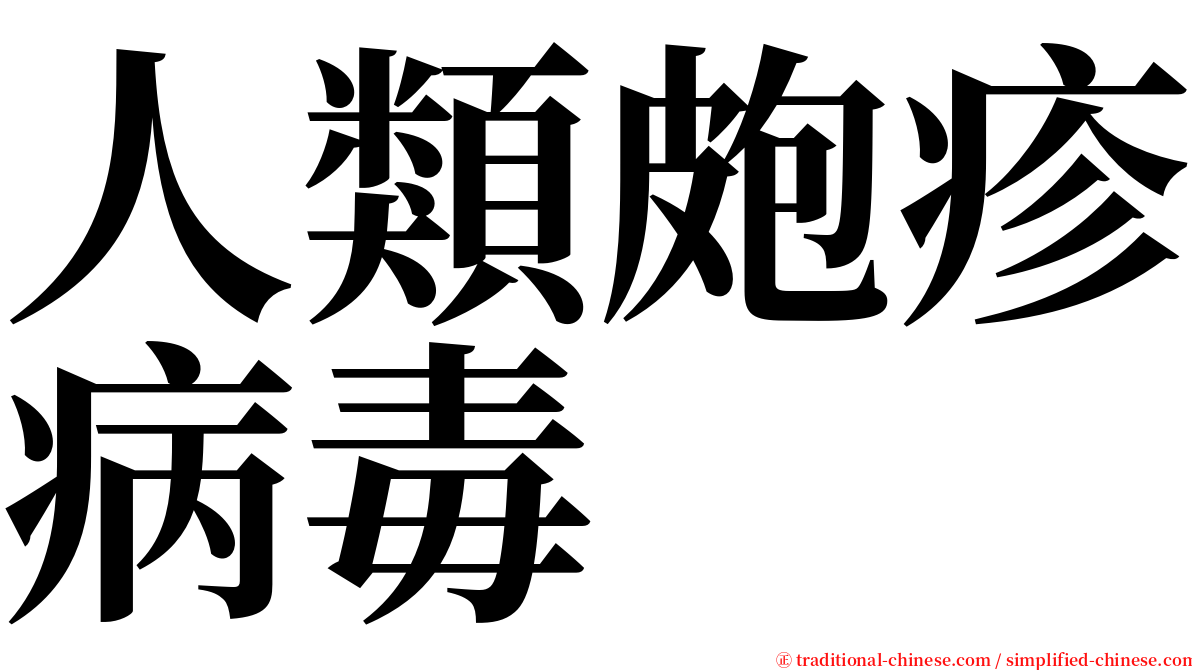 人類皰疹病毒 serif font
