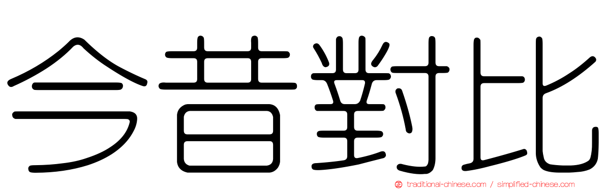 今昔對比