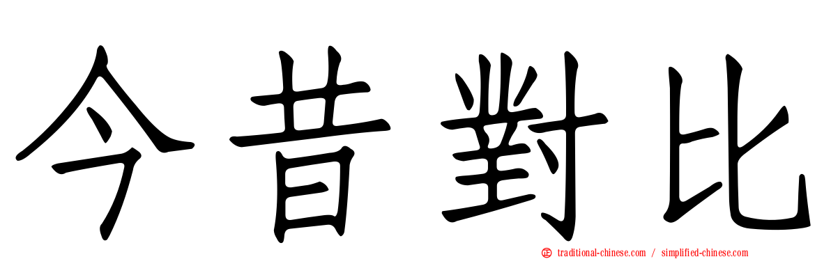 今昔對比