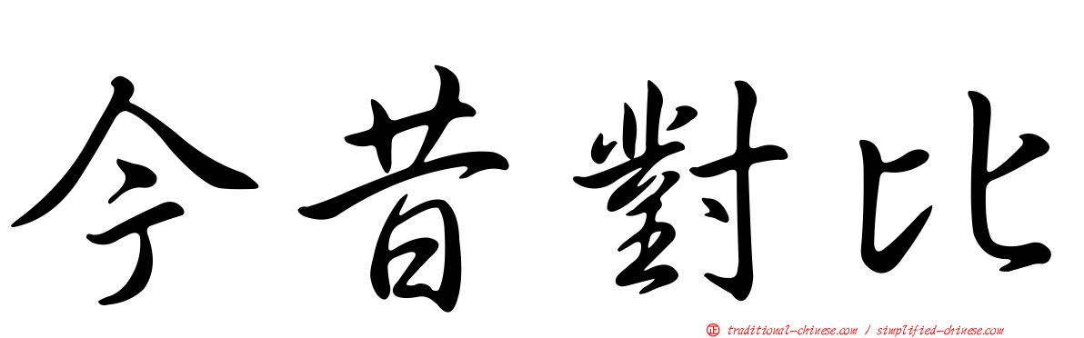 今昔對比