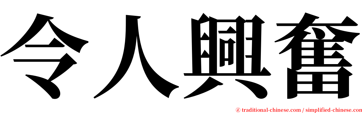令人興奮 serif font