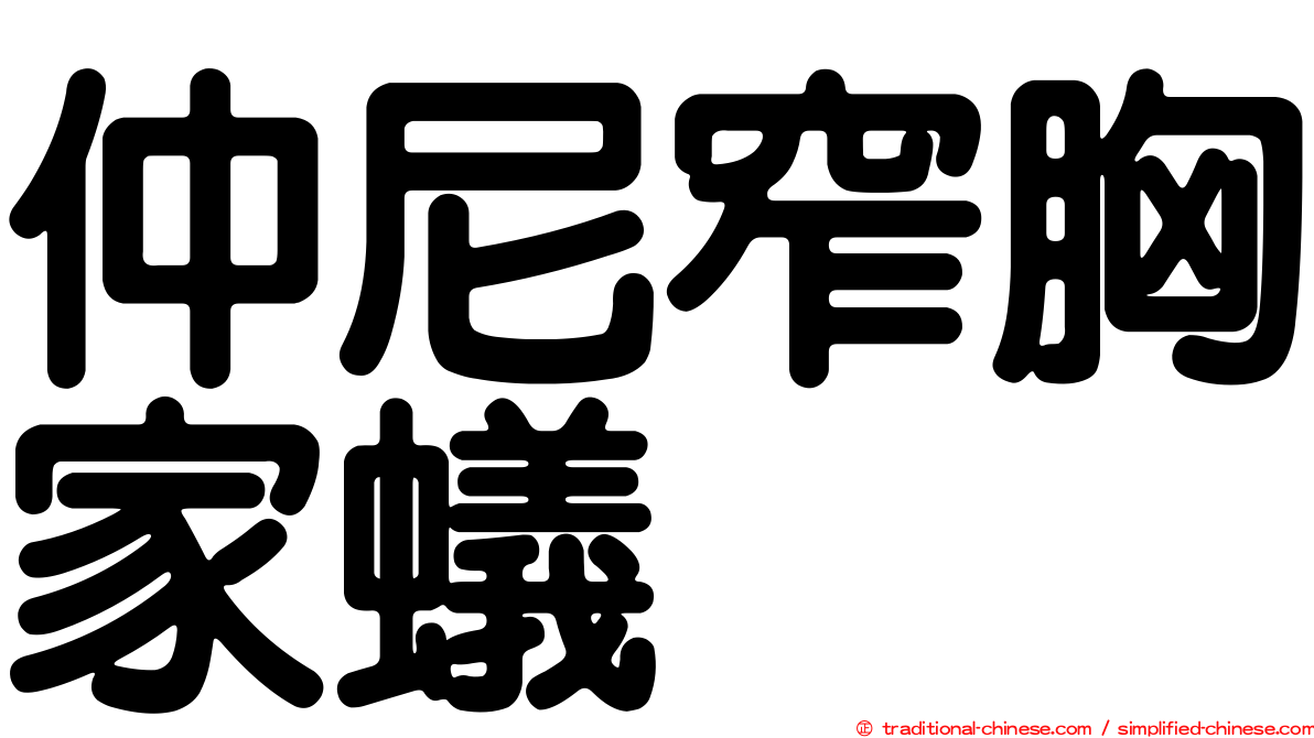 仲尼窄胸家蟻