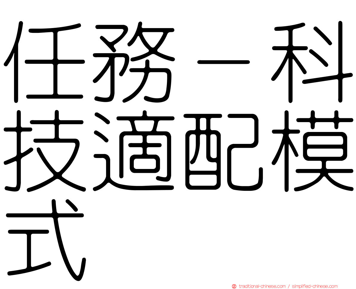 任務－科技適配模式