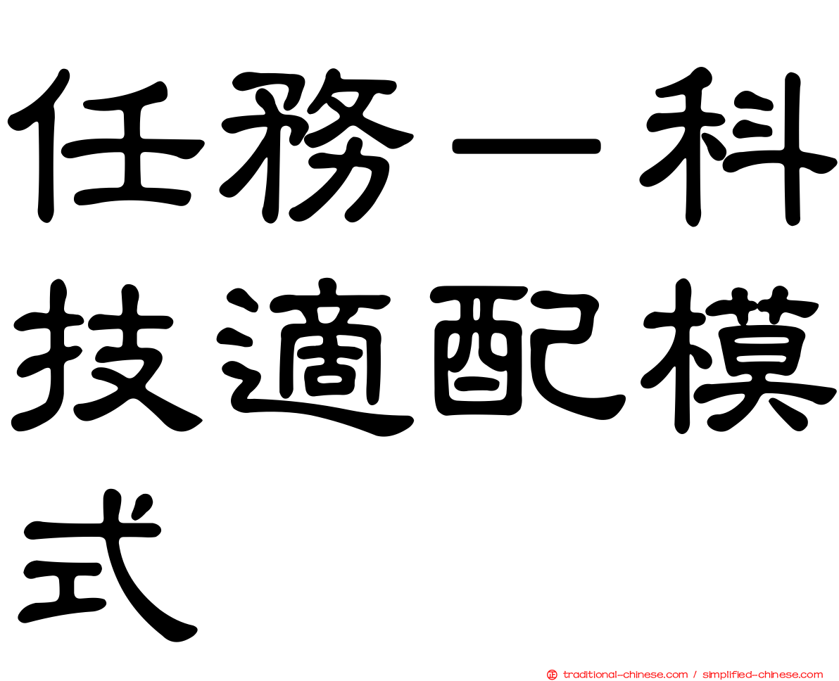 任務－科技適配模式