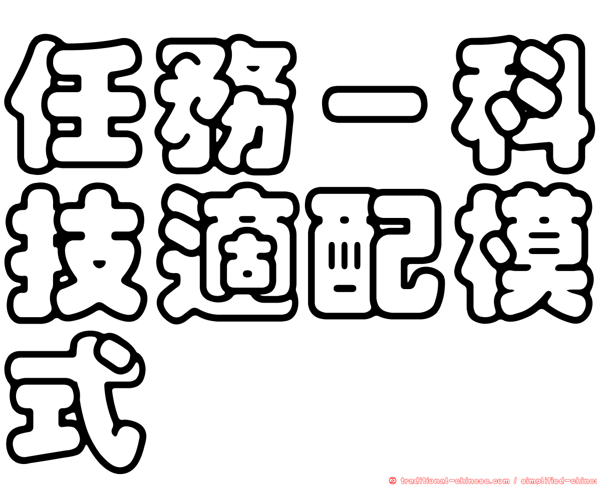 任務－科技適配模式