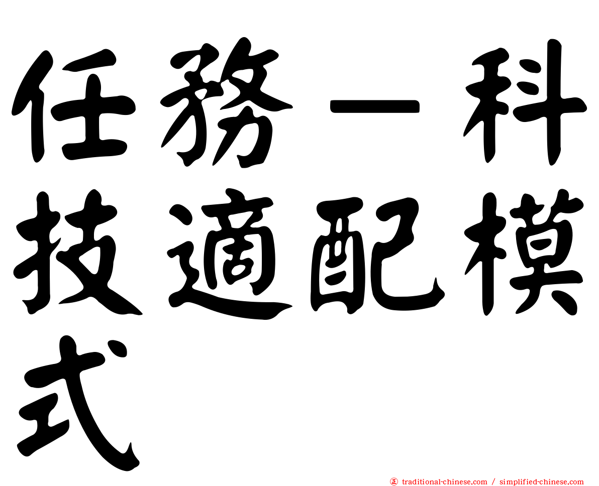 任務－科技適配模式