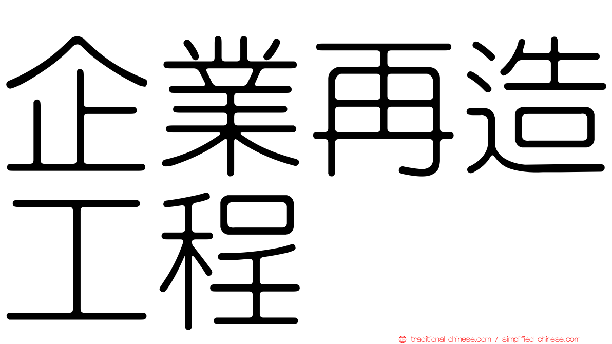 企業再造工程