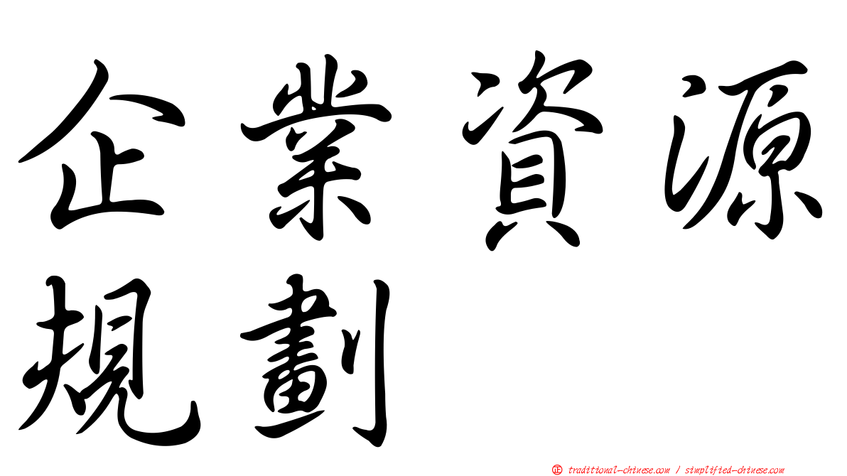 企業資源規劃