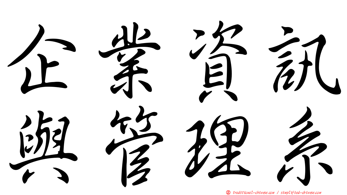 企業資訊與管理系