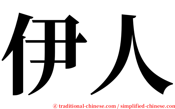 伊人 serif font