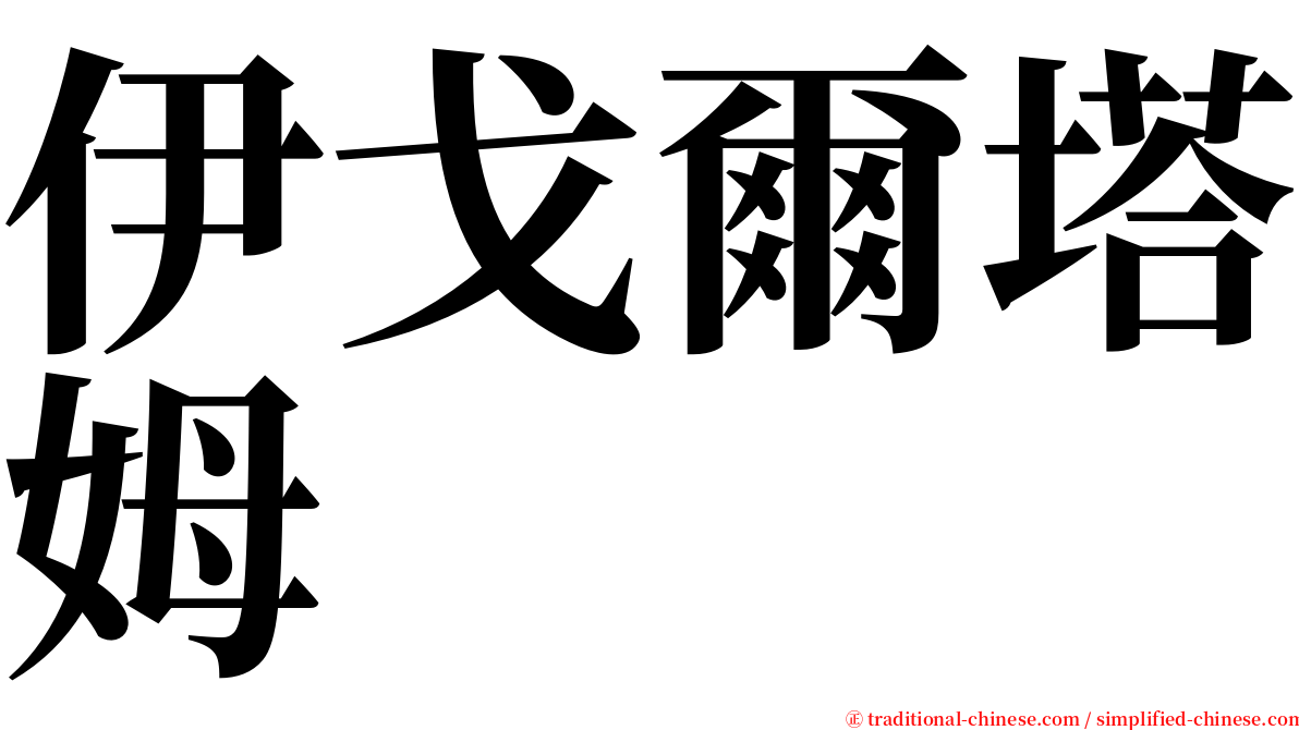伊戈爾塔姆 serif font