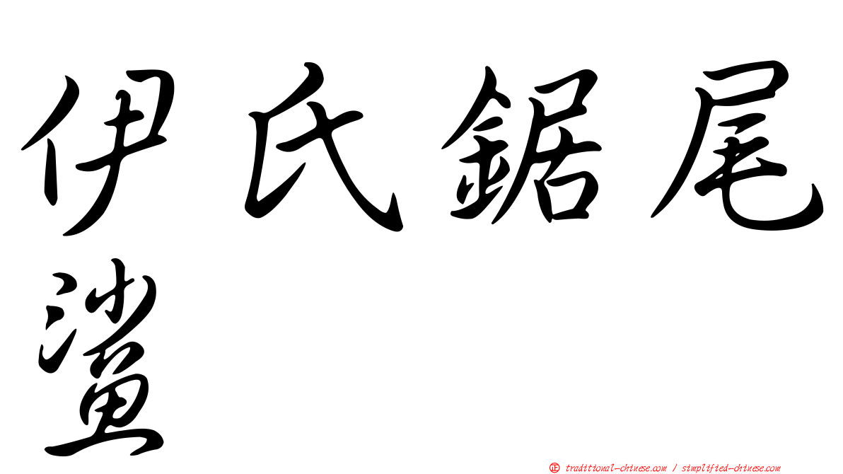 伊氏鋸尾鯊