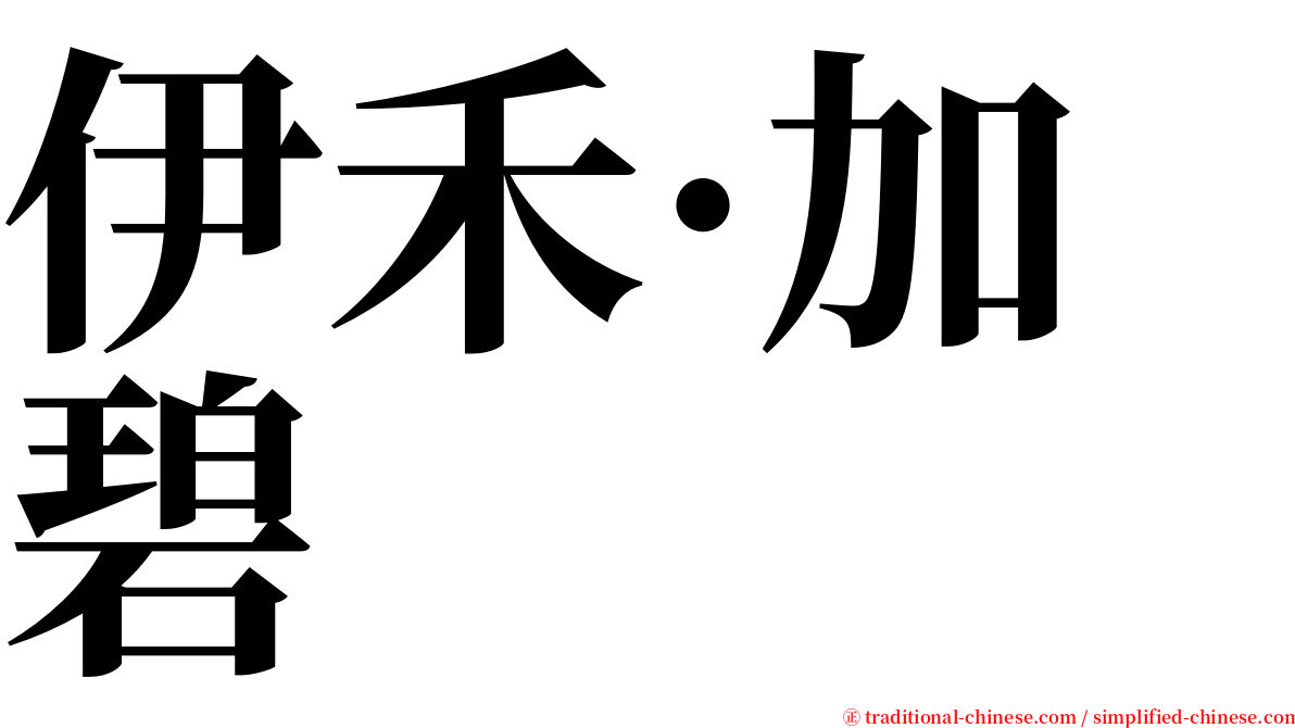 伊禾·加碧 serif font
