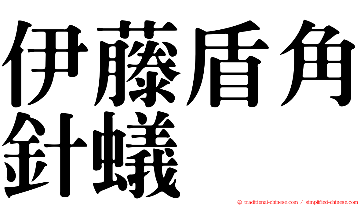 伊藤盾角針蟻