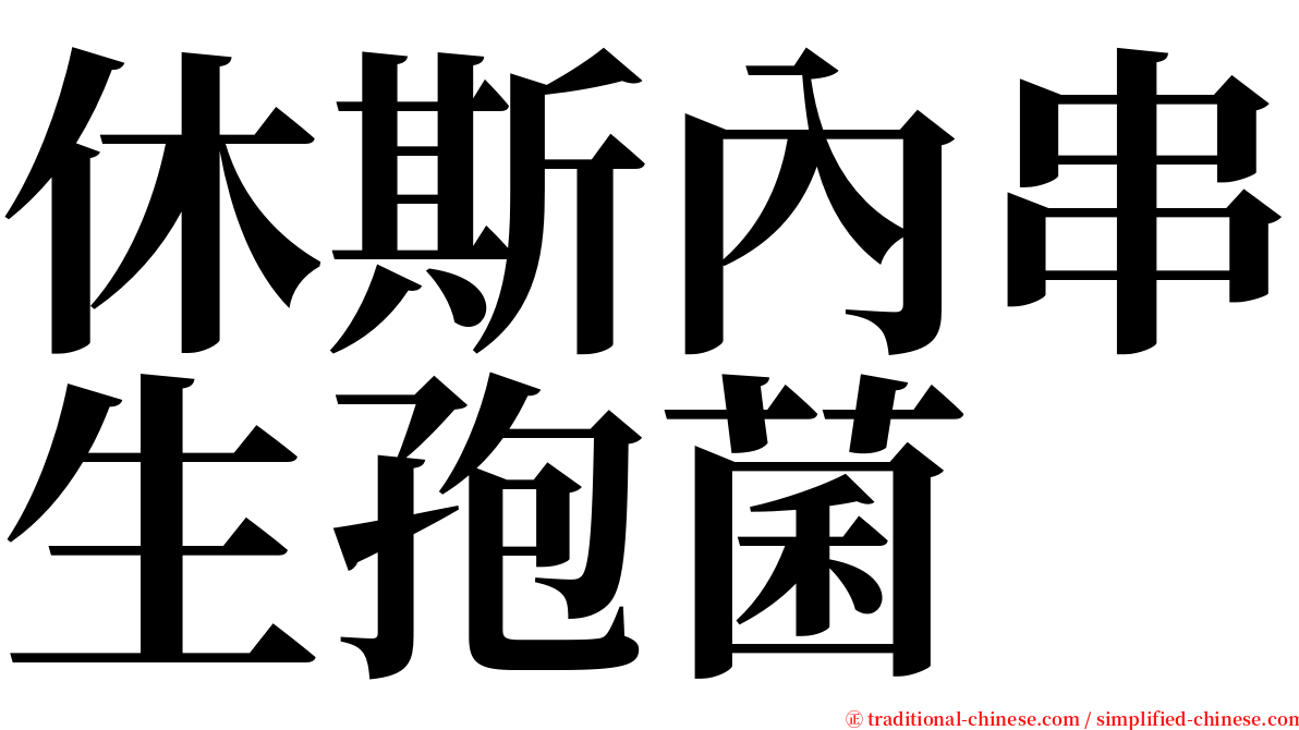 休斯內串生孢菌 serif font