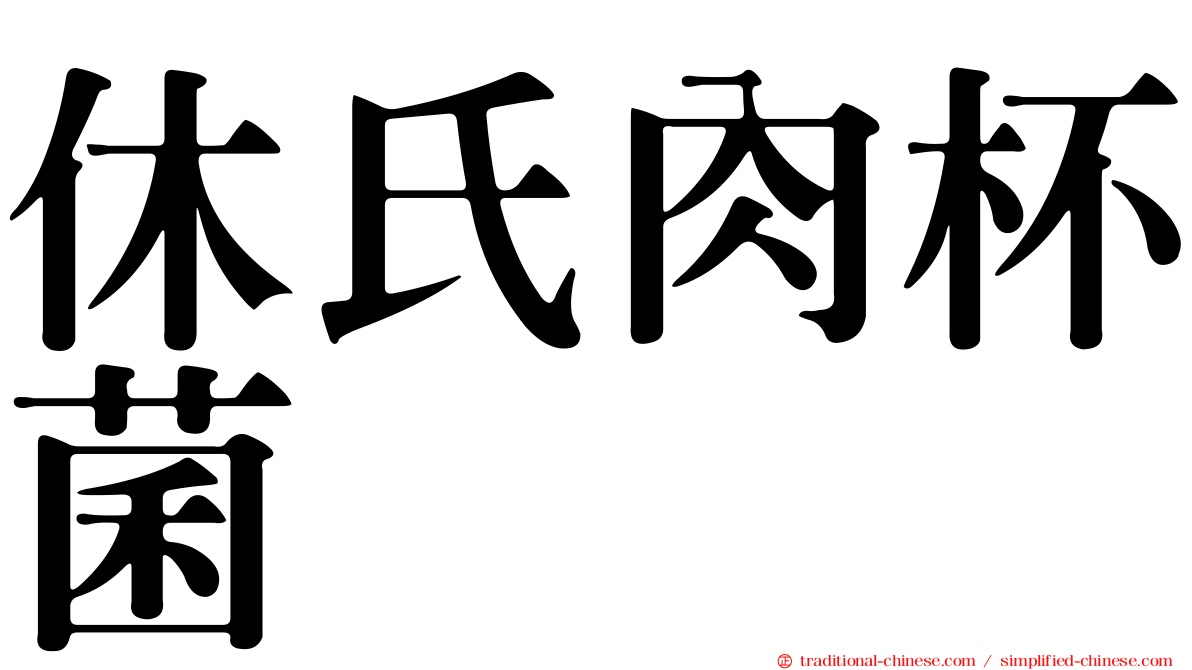 休氏肉杯菌