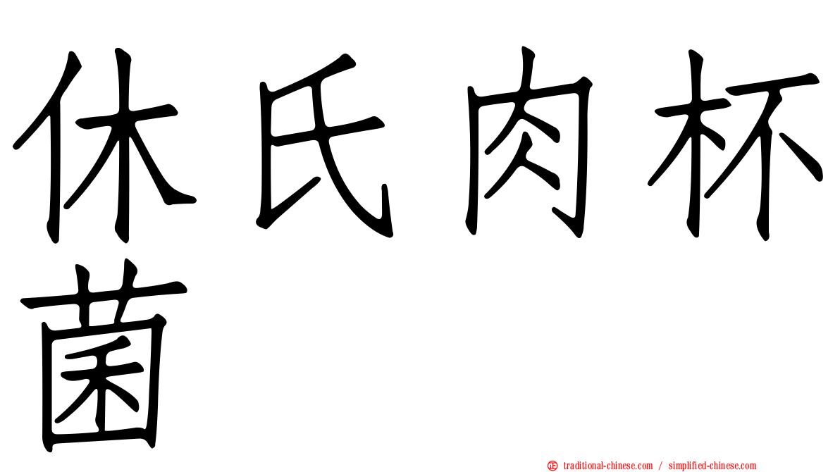 休氏肉杯菌