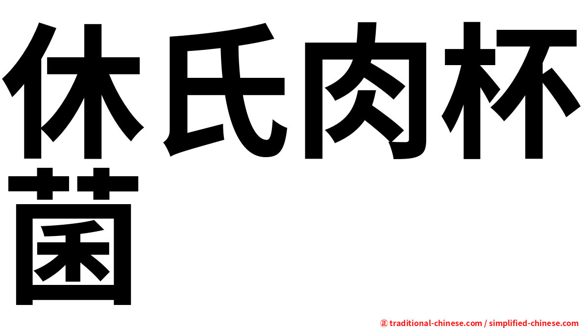 休氏肉杯菌