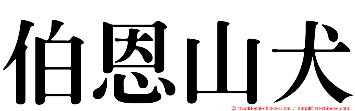 伯恩山犬