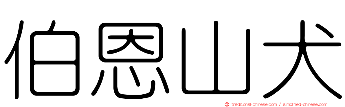 伯恩山犬