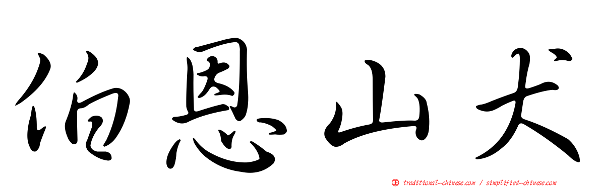 伯恩山犬