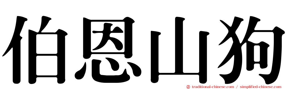 伯恩山狗