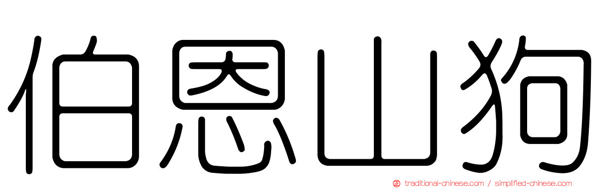 伯恩山狗
