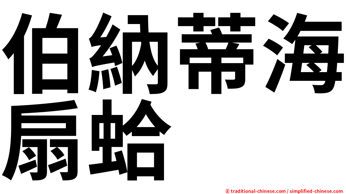 伯納蒂海扇蛤