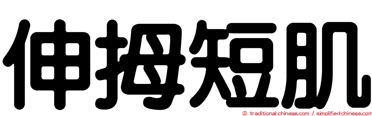 伸拇短肌
