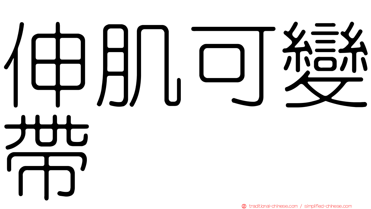 伸肌可變帶
