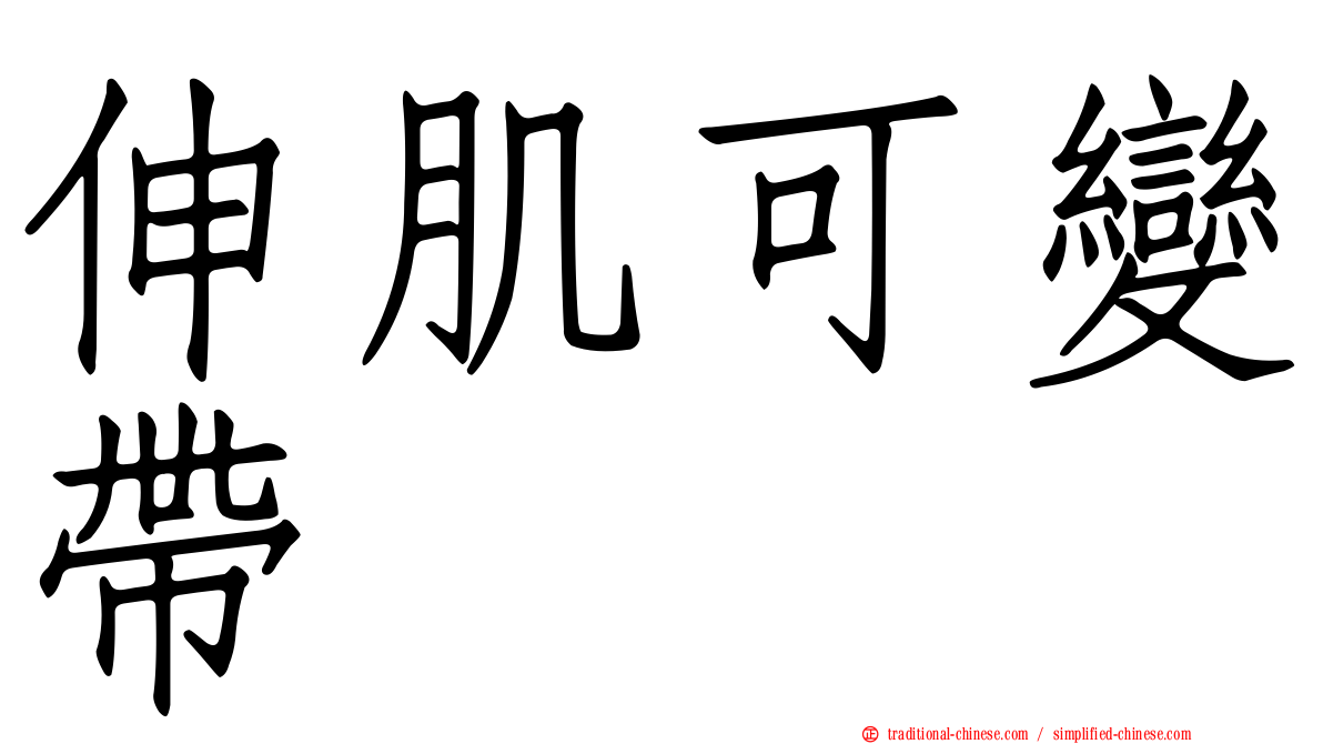 伸肌可變帶